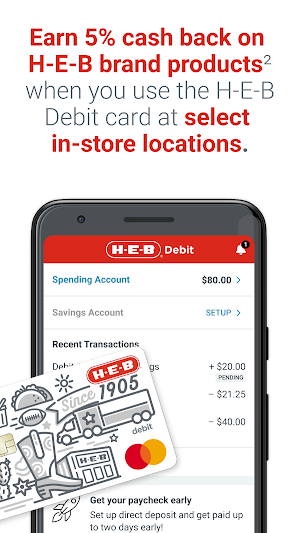 H-E-B Debit Screenshot 0