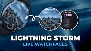 Lightning Storm Live Watchface Screenshot 0