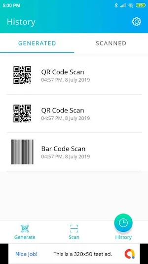 QR Code Reader and Generator Screenshot 2