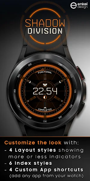 Shadow Division - animated watch face Screenshot 1