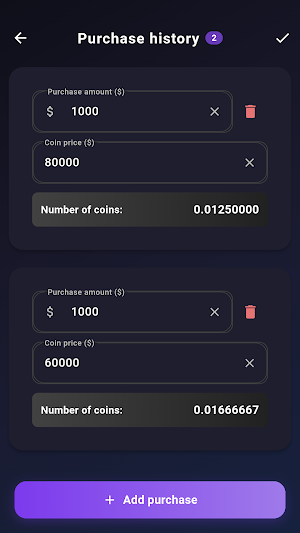 CryptoFoyer: DCA & Forecast Screenshot 1