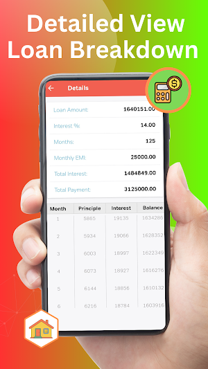 Loan EMI Calculator - Mortgage Screenshot 3