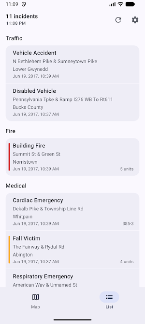 Montgomery County Incidents Screenshot 1