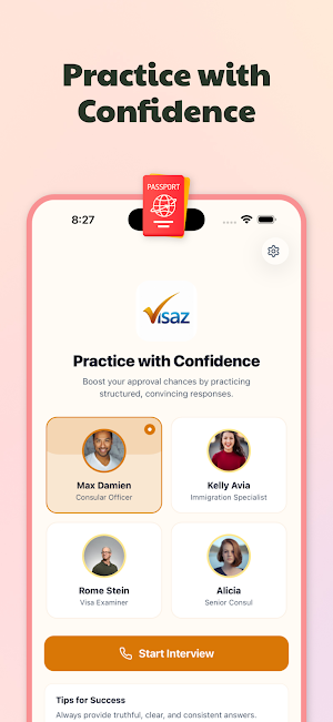 Mock Visa Interview: Visa AI Screenshot 1