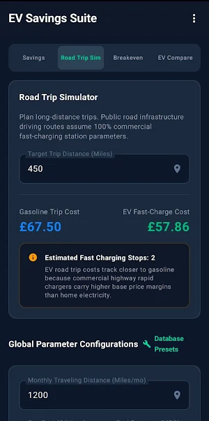 EV Savings Calculator Screenshot 1