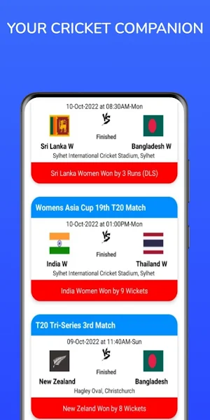 Cricket World Score News App Screenshot 0