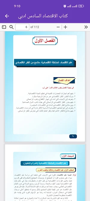 كتاب الاقتصاد السادس ادبي Screenshot 3