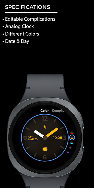 Night 144 - Analog Watch Face Screenshot 3