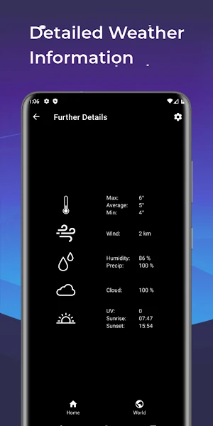 Monochrome Weather Screenshot 2