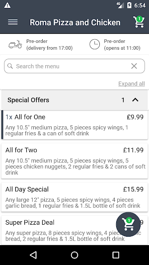 Roma Pizza and Chicken Screenshot 1