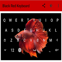Aesthetic Black Red Keyboard