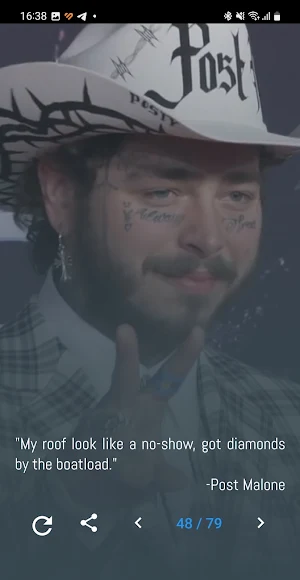 Post Malone Quotes and Lyrics Screenshot 1