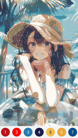 Anime Pixel - Color By Number Screenshot 3