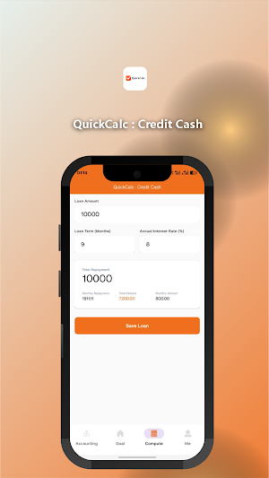 QuickCalc : Credit Cash Screenshot 1