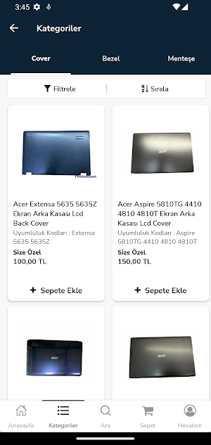 EfixYedekParça: Parça Deposu Screenshot 2