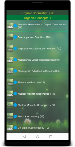 Organic Chemistry Quiz Screenshot 1