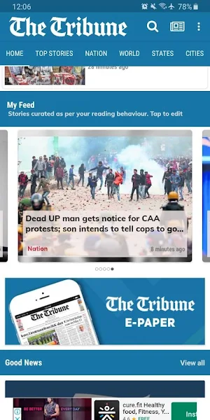 The Tribune, Chandigarh, India Screenshot 2
