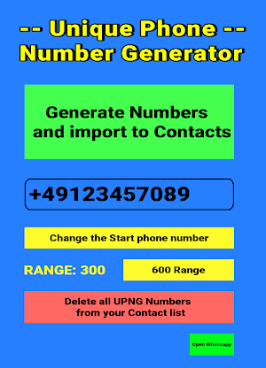 Unique Phone Number Generator Screenshot 3
