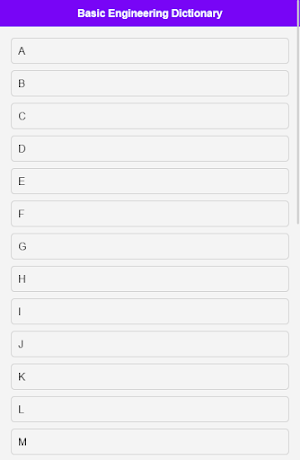 Basic Engineering Dictionary Screenshot 0