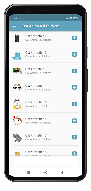 Cat Animated Stickers for WA Screenshot 0