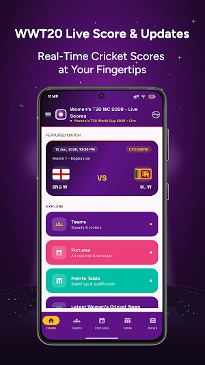 Women's T20 WC 2026 - Live Screenshot 1