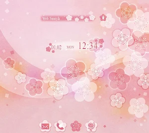 pink Theme Japanese Floral Screenshot 0