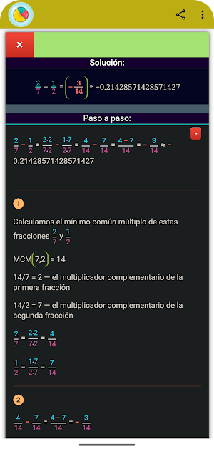 Calcular Fracciones Screenshot 3