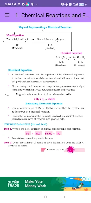 Class 10th Science in English Screenshot 2