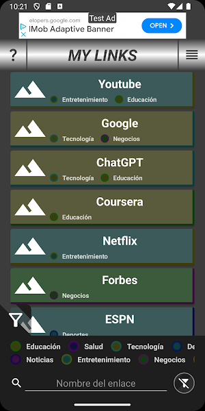 MyLinks Screenshot 1