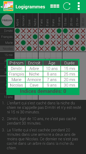 Logic Grid Puzzles in French Screenshot 2