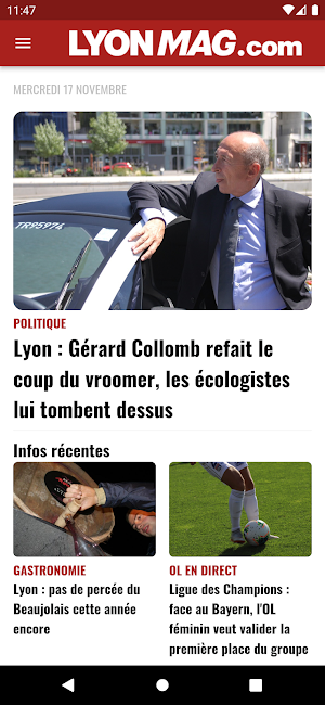 Lyonmag news from Lyon France Screenshot 1