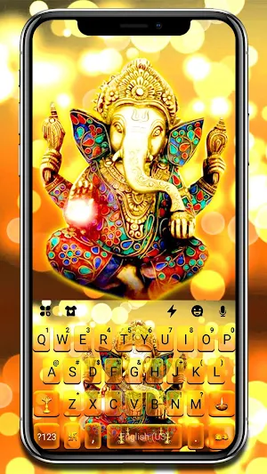 Lord Ganesha Keyboard Background Screenshot 0