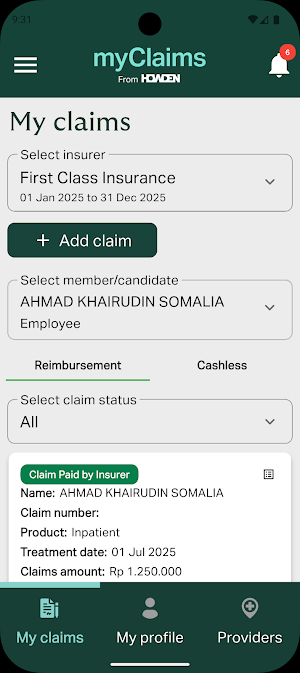 myClaims from Howden Screenshot 3