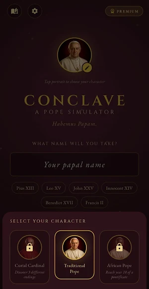 Conclave: Pope Simulator Screenshot 1