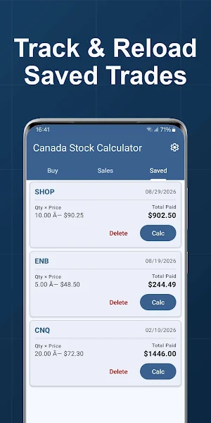 Canada Stock Calculator Screenshot 2