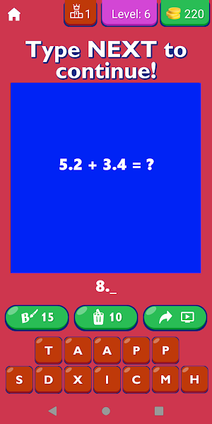 Maths Addition Quiz Game Screenshot 3