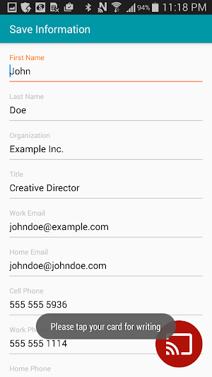 TapLead Registration Demo Screenshot 3