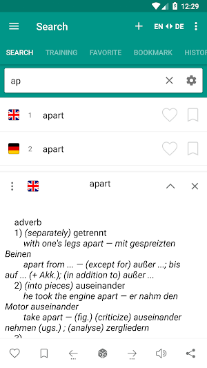 English - German & German - English dictionary Screenshot 0