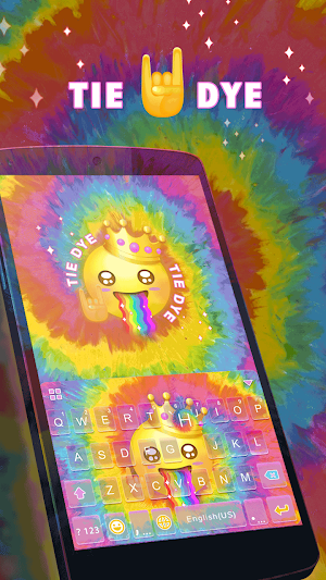 Tie Dye Keyboard Theme Screenshot 0