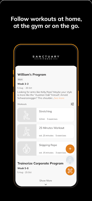 Sanctuary Fitness Club Screenshot 2
