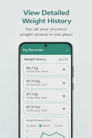 Daily Weight Recorder Screenshot 1