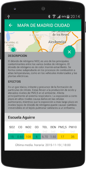 Madrid Pollution Screenshot 3