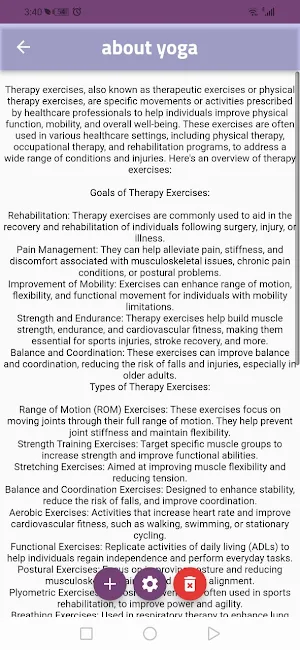 yoga therapy app Screenshot 2