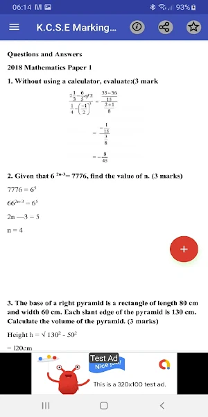 Kcse mathematics: past papers. Screenshot 3