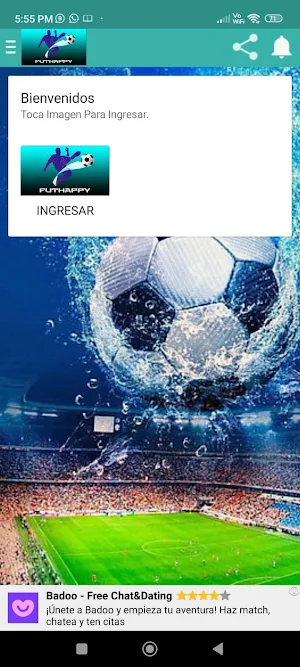 Fútbol en vivo Screenshot 1
