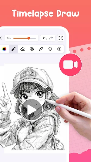 Timelapse Draw: Art Sketch Screenshot 0