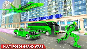 Army Bus Robot Transform Wars – Air jet robot game Screenshot 3