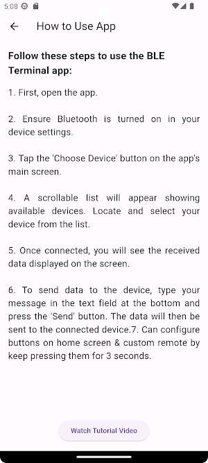 BLE Terminal Screenshot 3