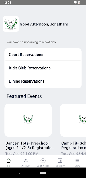 Westwood Club RVA Screenshot 1