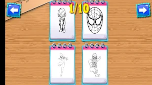 Gwen Drawing Coloring Book Screenshot 1